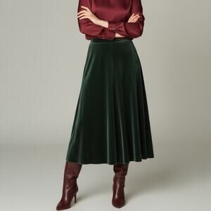 Vintage John Meyers Black Velvet Maxi Skirt Size 12 High Waist Whimsigoth Witchy